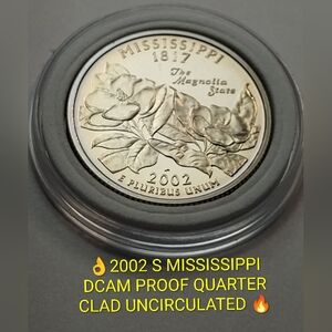 🔥2002 S Mississippi State Quarter Coin CLAD ULTRA CAMEO MIRROR LIKE 👌